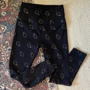 Beyond Yoga Black Leggings with White Logo